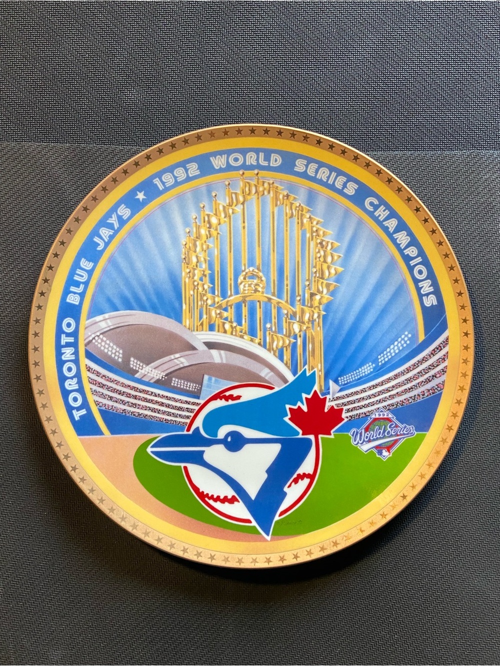 1992 Toronto Blue Jays World Series Plate - Picture 2 of 5